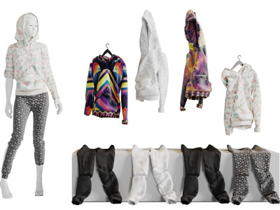 现代服装店模特展台3d模型 现代服装店模特展台