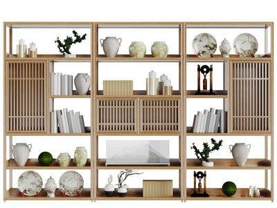 新中式实木装饰柜