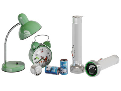 现代老师复古台灯闹钟电池手电筒