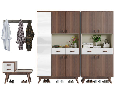 北欧实木玄关鞋柜