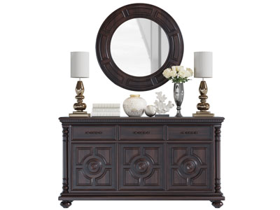 欧式古典实木玄关柜边柜