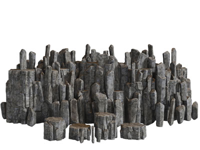 灰色园林石头堆