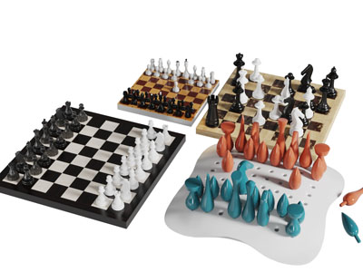 现代国际象棋3d模型 现代国际象棋