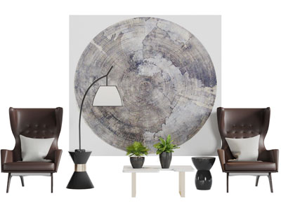 北欧休闲椅子茶几组合