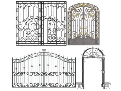 欧式铁艺雕花大门
