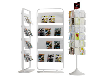 现代白色金属书籍杂志收纳展架
