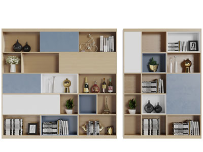 现代实木装饰柜