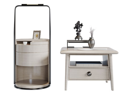 新中式床头柜边柜