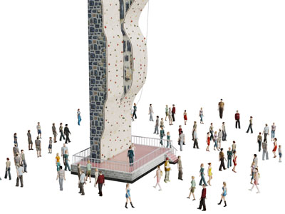 广场上走路的人群多人3d模型 广场上走路的人群多人