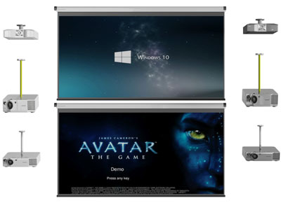 现代投影仪幕布3d模型 现代投影仪幕布