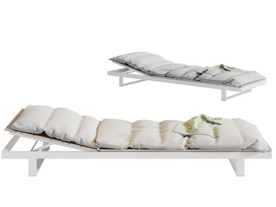 现代可升降靠背的躺椅