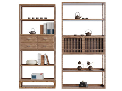 中式实木装饰架