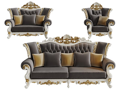 欧式古典多人单人双人沙发组合