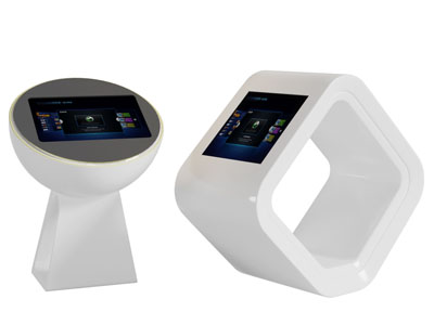 后现代个性带显示屏的操控台查询机