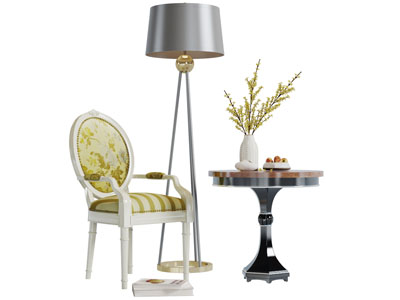 美式休闲椅子茶几组合