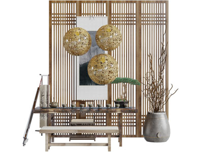 新中式实木茶桌长凳子