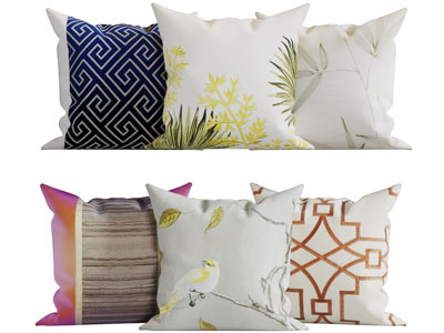 新中式花纹图案的靠垫抱枕