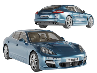 现代一辆蓝色的汽车3d模型 现代一辆蓝色的汽车