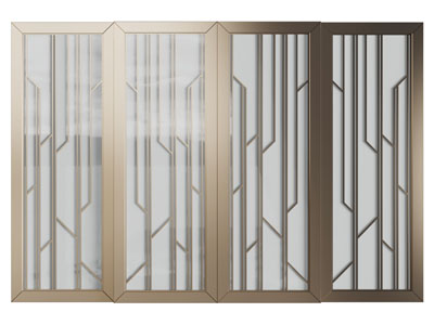 现代轻奢玻璃推拉门