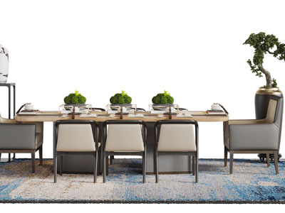 新中式餐桌椅组合