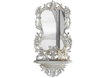 欧式雕花边框的装饰镜子