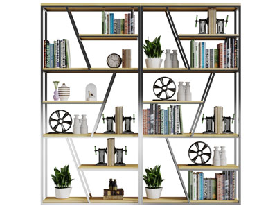 北欧铁艺开放式金属装饰置物架