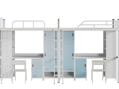 现代下层是收纳柜书桌的上下床