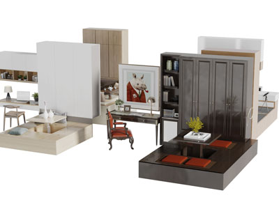 现代榻榻米书桌茶具