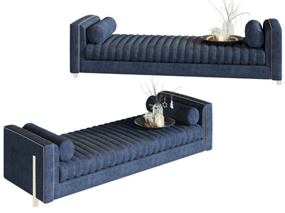 新中式布艺沙发凳