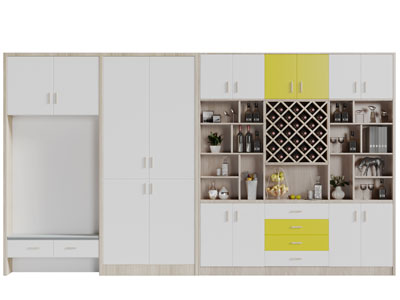 北欧拼接撞色玄关鞋柜酒柜3d模型 北欧拼接撞色玄关鞋柜酒柜