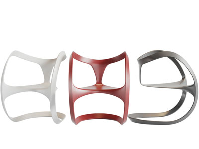 后现代塑料一体休闲椅子