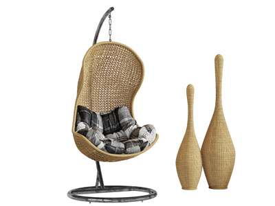 东南亚藤编吊椅