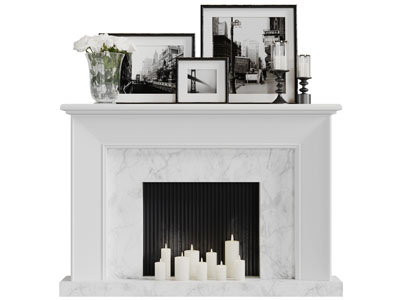 美式大理石壁炉火炉