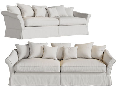 欧式布艺多人沙发