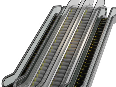 商场玻璃扶手电梯扶梯