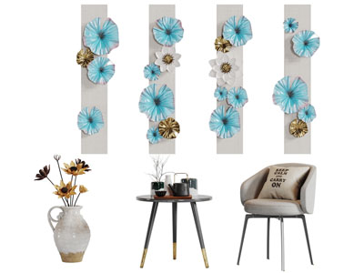 新中式休闲椅子茶几