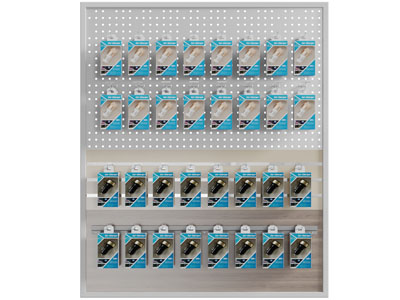 超市洞洞眼物品展示货架3d模型 超市洞洞眼物品展示货架