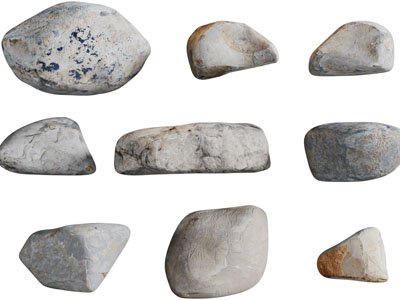 带花纹的鹅卵石头