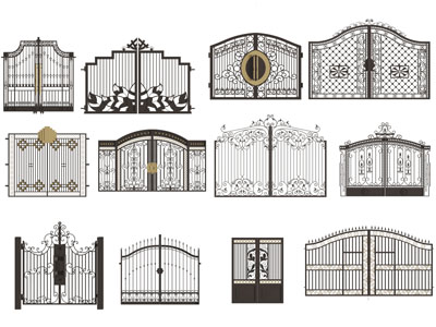 欧式铁艺雕花大门