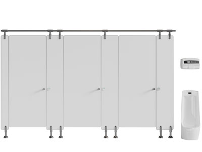 现代公共卫生间小便斗3d模型 现代公共卫生间小便斗