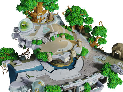 树木房子游戏动漫场景