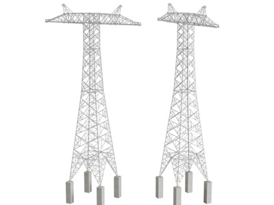 现代电力铁塔通信铁塔基站商业设备3d模型 现代电力铁塔通信铁塔基站商业设备