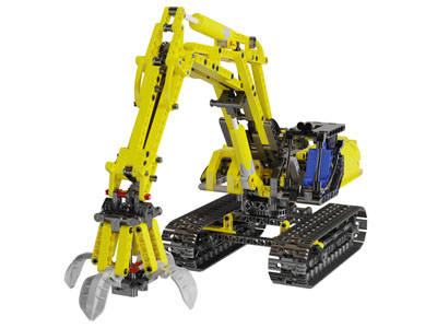 儿童玩具积木抓钩机工程车