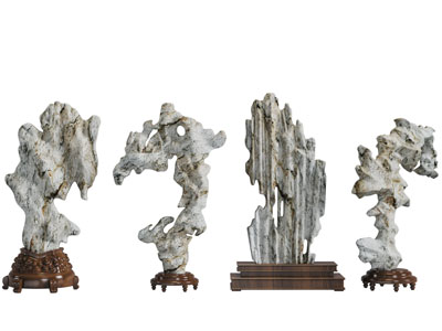 中式假山盆景盆栽