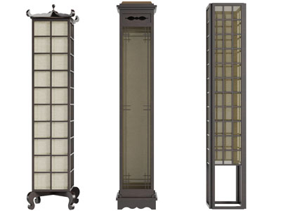 中式长方体落地灯