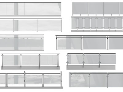 现代玻璃护栏围栏扶手