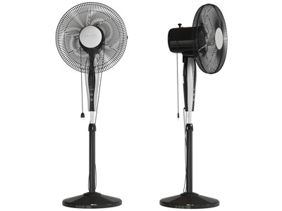 黑色的立式摇头电风扇