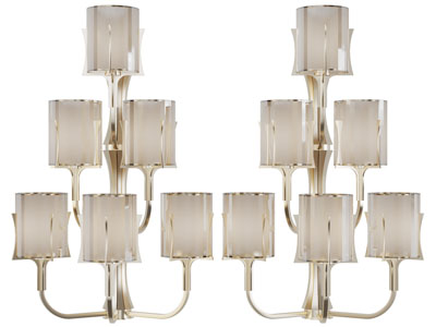 欧式多层多头水晶壁灯