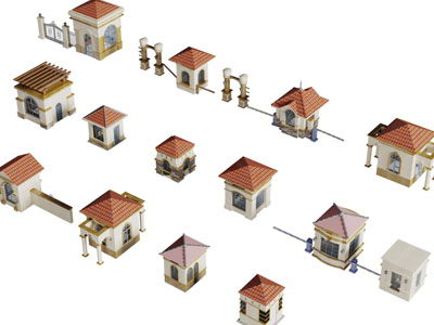 欧式社区警卫保安休闲室