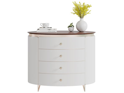 现代轻奢半圆形玄关柜边柜